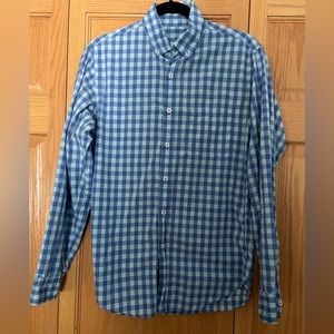 Multi Blue Checkered Male J.Crew Button Up